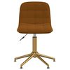 vidaXL Chaise pivotante de salle &agrave; manger Marron Velours