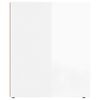 vidaXL Tables de chevet 2 pcs Blanc brillant 50x39x47 cm