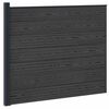 vidaXL Panneau de cl&ocirc;ture WPC et Aluminium Noir