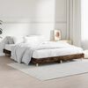 vidaXL Cadre de lit sans matelas ch&ecirc;ne fum&eacute; 135x190 cm bois ing&eacute;nierie