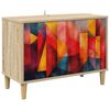 vidaXL Meuble TV HEESCH 69 x 33 x 50 cm Sonoma Bois d'ing&eacute;nierie