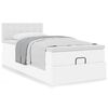 VidaXL Lit ottoman avec matelas blanc 100x200 cm similicuir