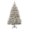 vidaXL Sapin de No&euml;l artificiel Vert et blanc 300 cm PVC et m&eacute;tal