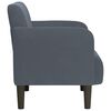 vidaXL Fauteuil avec accoudoirs gris fonc&eacute; 54 cm velours