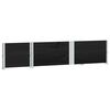 vidaXL Colliers de palette 2 pcs noir 150x50 cm bois de pin solide