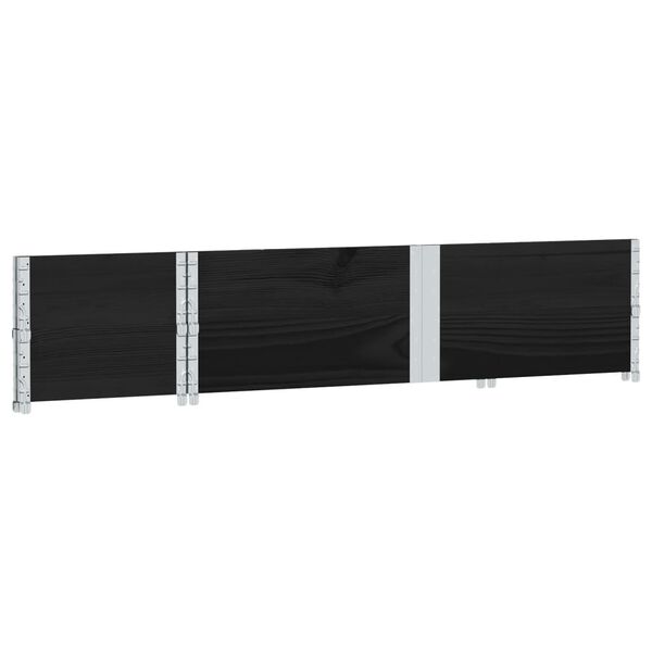vidaXL Colliers de palette 2 pcs noir 150x50 cm bois de pin solide