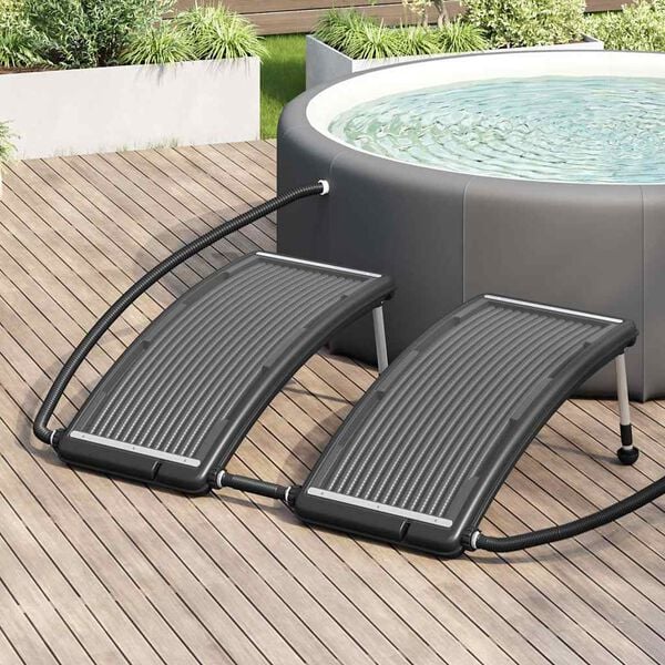 vidaXL Panneaux de chauffage solaire de piscine courbés 2 pcs 110x65cm