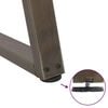 vidaXL Pieds de table basse en forme de V, 2 pi&egrave;ces, acier naturel, 60 x (42-43,3) cm