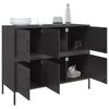 vidaXL Buffet noir 100,5x39x79 cm acier