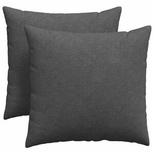 vidaXL Coussins de canap&eacute; 2 pcs Gris fonc&eacute; 45 x 45 cm