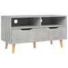 vidaXL Meuble TV gris b&eacute;ton 90x40x48,5 cm bois d'ing&eacute;nierie