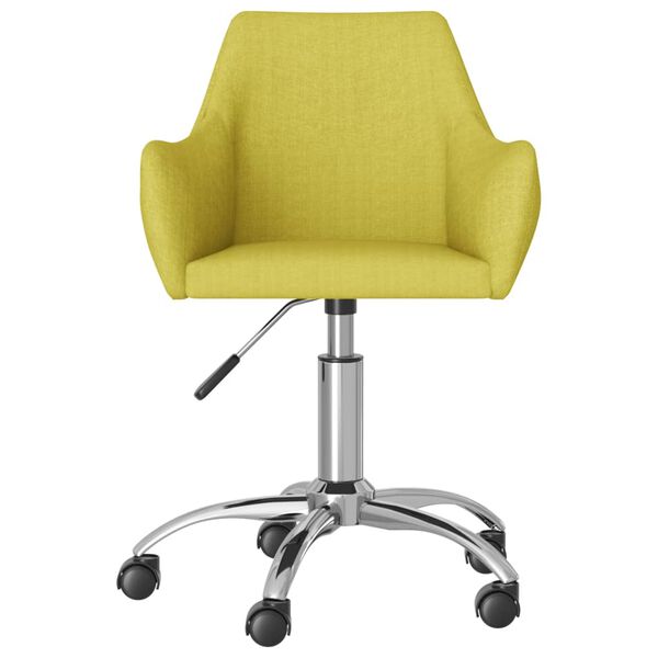 vidaXL Chaises pivotantes &agrave; manger lot de 2 vert tissu