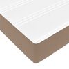 vidaXL Cadre de lit avec matelas Cappuccino 200 x 200 cm tissu