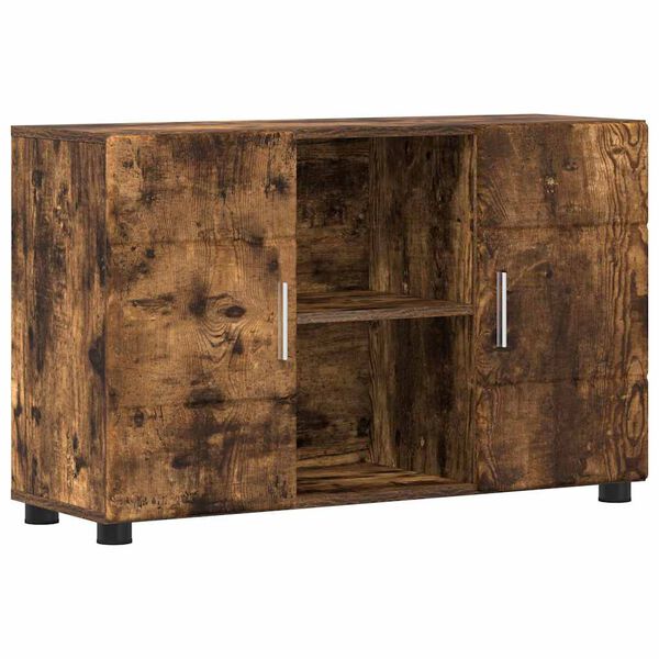 vidaXL Buffet Ch&ecirc;ne fum&eacute; 88,5 x 30,5 x 55,5 cm Bois d'ing&eacute;nierie