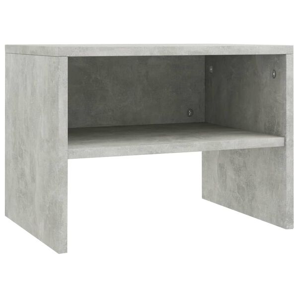 vidaXL Table de chevet Gris b&eacute;ton 40x30x30 cm Bois ing&eacute;nierie