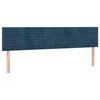 vidaXL T&ecirc;tes de lit 2 pcs Bleu fonc&eacute; 90x5x78/88 cm Velours