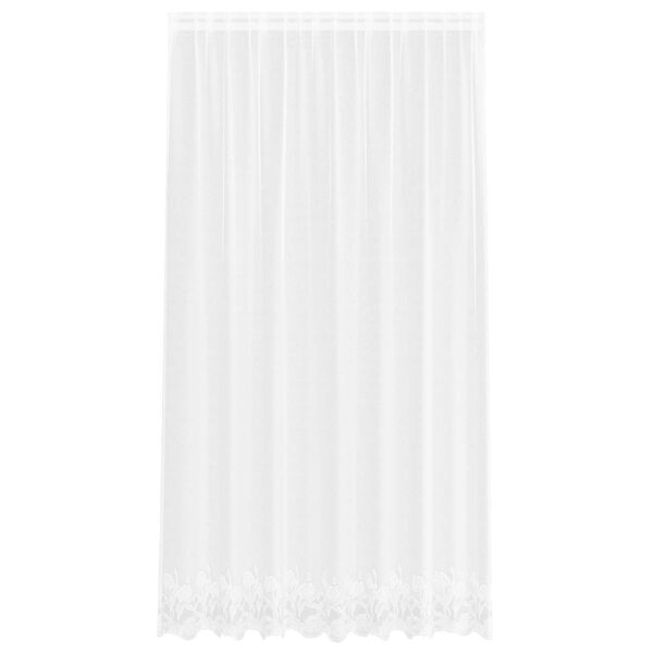 vidaXL Rideau en Dentelle Floral Blanc 245 x 200 cm Polyester