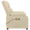 vidaXL Fauteuil électrique de massage Crème Tissu