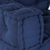 vidaXL Canapé modulaire 2 pcs Indigo 140 x 70 x 56 cm tissu