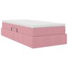 vidaXL Lit avec rangement et matelas Rose 90 x 190 cm Velours