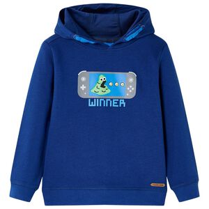 Sweatshirt &agrave; capuche pour enfant bleu fonc&eacute; 104