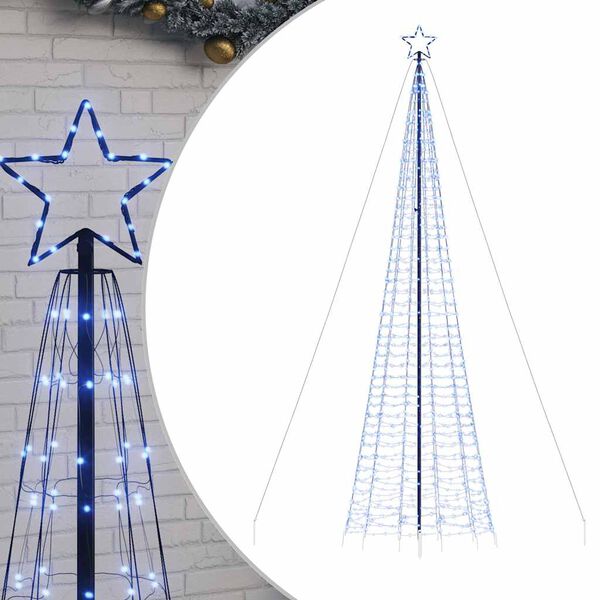 vidaXL Sapin de No&euml;l &agrave; LED avec pointes 1534 LED bleu 500 cm