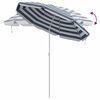 vidaXL Parasol de plage Bleu et Blanc 206 x 206 x 212 cm