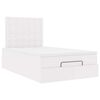 vidaXL Cadre de lit ottoman avec matelas blanc 120x190 cm similicuir
