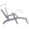 vidaXL Chaise longue d'extérieur repose-pied et coussin Acacia solide