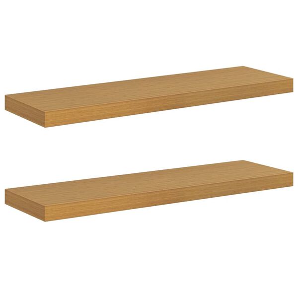 vidaXL &Eacute;tag&egrave;re Murale 2 pcs Beige 80 x 23,5 x 4 cm Bois d'ing&eacute;nierie