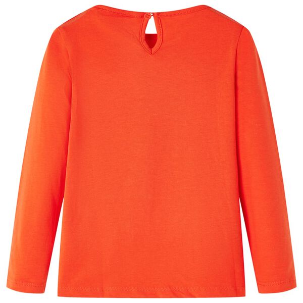 T-shirt enfants &agrave; manches longues orange fonc&eacute; 116