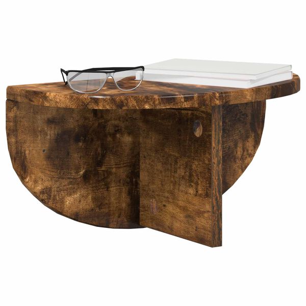 vidaXL &Eacute;tag&egrave;re Murale Ch&ecirc;ne fum&eacute; 38 x 19 x 19 cm Bois d'ing&eacute;nierie