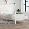 vidaXL Cadre de lit sans matelas bois de pin massif 90x200 cm blanc