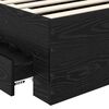 vidaXL Cadre de lit Ch&ecirc;ne noir 100 x 200 cm Bois d'ing&eacute;nierie