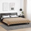 vidaXL Duvet d'&eacute;t&eacute; simple Noir et Taupe 200 x 200 cm Microfibre