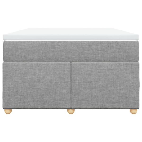 vidaXL Sommier &agrave; lattes de lit avec matelas Gris clair 120x200cm Tissu
