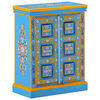 vidaXL Buffet Bois massif de manguier Peinture manuelle turquoise