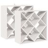 vidaXL &Eacute;tag&egrave;re &agrave; vin 2 pi&egrave;ces Blanc 62 x 25 x 62 cm Pin massif