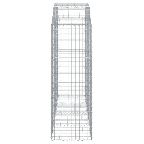 vidaXL Panier de gabions arqu&eacute; 200x50x140/160 cm Fer galvanis&eacute;