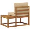 vidaXL Canap&eacute; d'ext&eacute;rieur en bout avec coussin Naturel 91 x 63 x 73 cm