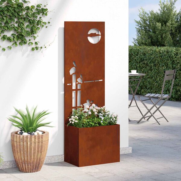 vidaXL &Eacute;cran de confidentialit&eacute; de jardin Rouill&eacute; 50 x 32 x 150 cm