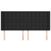 vidaXL T&ecirc;te de lit avec oreilles Noir 203x16x118/128 cm Similicuir