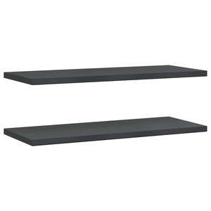 vidaXL &Eacute;tag&egrave;res murales 2 pcs 100x40 cm noir acier inoxydable