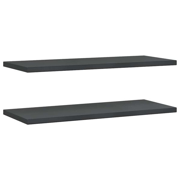 vidaXL &Eacute;tag&egrave;res murales 2 pcs 100x40 cm noir acier inoxydable