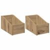 vidaXL Bo&icirc;te &agrave; disques LP 2 pc Ch&ecirc;ne artisanal 18 x 32 x 18 cm