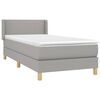 vidaXL Sommier &agrave; lattes de lit avec matelas Gris clair 80x200 cm Tissu