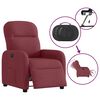 vidaXL Fauteuil inclinable &eacute;lectrique Rouge bordeaux Tissu