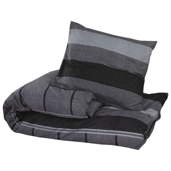 vidaXL Ensemble de housse de couette gris fonc&eacute; 200x200 cm Coton