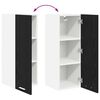 vidaXL Armoire suspendue 2 pcs Ch&ecirc;ne noir et Blanc 30 x 31 x 80 cm