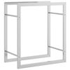 vidaXL Portant de bois de chauffage 50x28x56 cm acier inoxydable